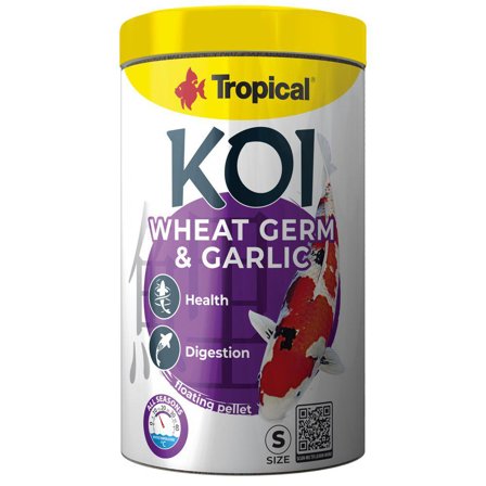 Tropical Koi Wheat Germ & Garlic Pellets S - 1L