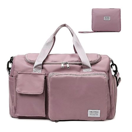 Matkustusreppu, Taitettava Kuntosalilaukku Yöpymis- ja Viikonloppulaukut Naisille, Kevyt Sairaalareppu Märän ja Kuivan Erotuspussi, Suuri Matkalaukku 