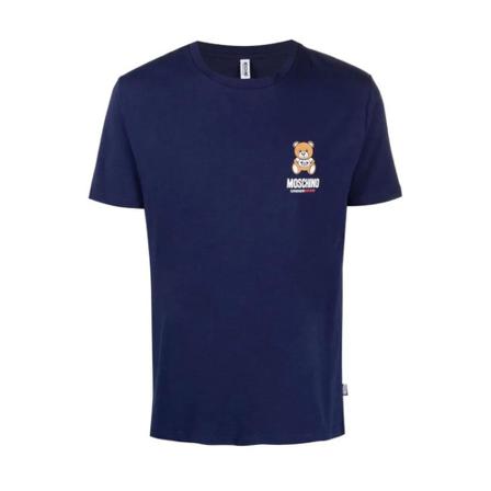 Moschino T-Shirts , Blauw , Heren , Maat: S