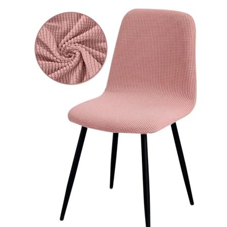 1/2/4/6 Velvet Kort rygg Cover Stretch Slipcovers Elastiska sits Stolöverdrag Matsal Bar Kontor Fest Banquate Style 1 Pink