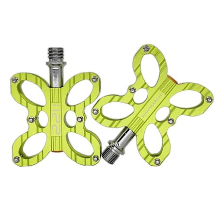 PCycling Cykelpedal Cykel Leje Sommerfugl Pedal MTB Landevejscykel Pedal Aluminium Legering Ultralet Fodpedal Cykeldele Light Green