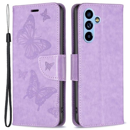 Butterfly Samsung Galaxy A54 Läppäkotelo - Violetti