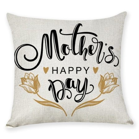 Äitienpäivälahja pellavainen tyynynpäällinen (45x45cm) S