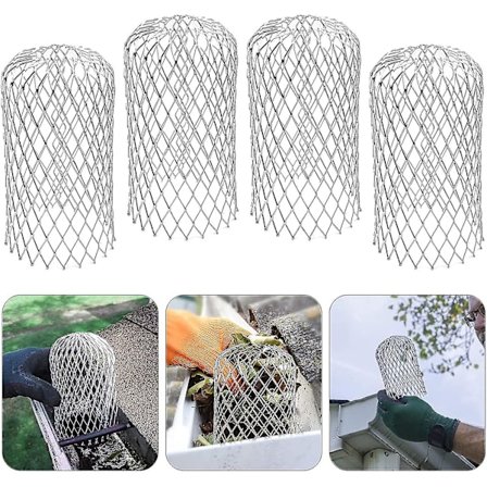 4-pakks utvidbar filter sil for takrenner i aluminium