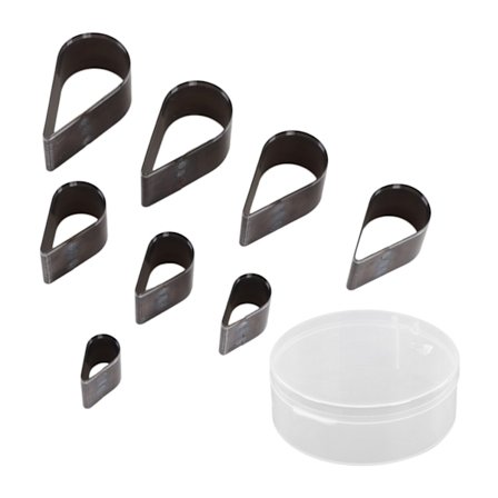 8 stk. læderskæresæt dråbeformet manuel stansning forme DIY håndværktøj legeringsstål