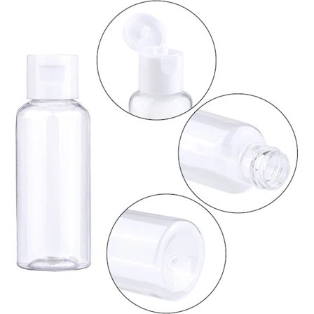 12 stk. Flip Cap Flaske Plast Kosmetisk Flaske Genopfyldelig Flydende Beholder Rejseflaske Kosmetisk 50 ml