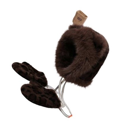 Trendy Leopards Fleece Lue Allsidig Barnelue Vinter Varm Plysjlue for Hverdagsbruk og Utendørs kaffe