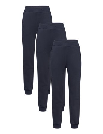 Lindex Trousers Basic Solid 3 Pack - Navy - 92