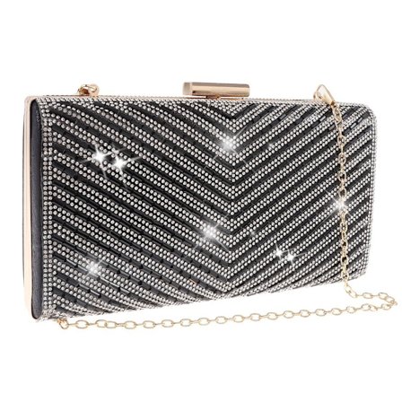 Aften Clutch Taske Bryllup Aften Taske SORT