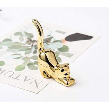 Keramiske dyrefigurer ornamenter, gull hjem dekor skulptur, ZQKLA