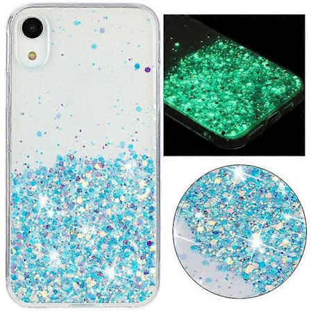 Yhteensopiva Yhteensopiva Yhteensopiva Yhteensopiva Yhteensopiva iPhone XR Iskunkestävä Puhelinkotelo Epoksi Glitteri Kimallus Valoisa TPU 