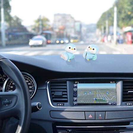 Ubiuo1pc Bobblehead-auton kojelaudan koristelu, heiluva takapuoli, pingviinihahmo, hartsi, kakunkoriste, heiluvat lelut autoon, kotiin, 