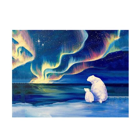 30x40CM Håndlaget 5D Art Diamond Maleri - Isbjørn, egnet for voksne og barn, komplett diamantbroderi håndverk