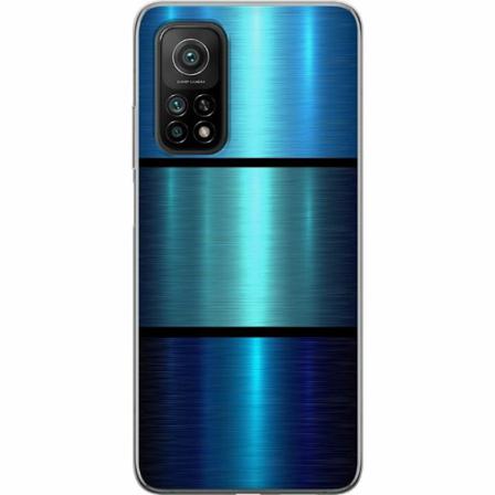 Xiaomi Mi 10t Pro 5g Genomskinligt Skal Blue Metallic Stripes