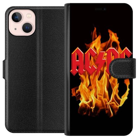 Kompatibelt Plånboksfodral till Apple iPhone 13 mini AC DC Elektrisk Rockband Musik