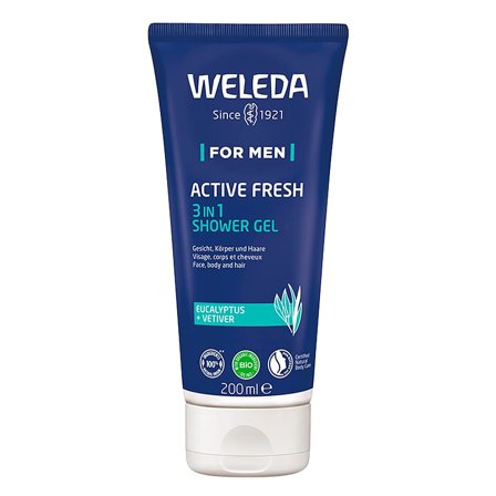 Weleda Active Fresh 3in1 Shower Gel 200 ml, Skincare, Kropspleje, Bad & Brus