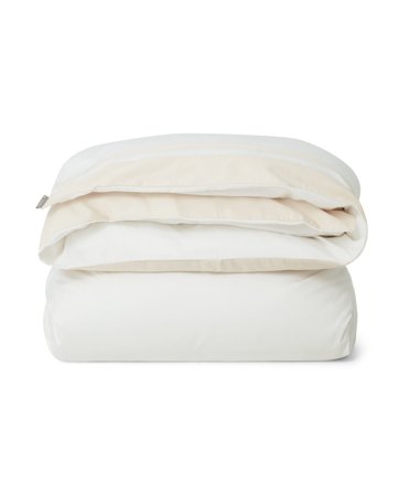 Lexington Hotel sateen contrast duvet cover white/light sand