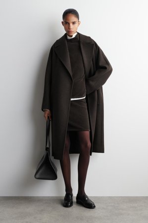 COS Damen Minirock Aus Chenille - Braun