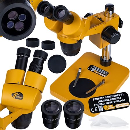 Ganimedes S MSSP-B-PS1-O Stereomikroskooppi – Binokulaarinen | Zoom 20-40X | Greenough Optiikka | WF10X/20 | 45° | 360°