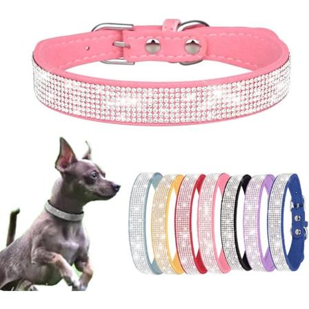 Lille Hundekrave, Bling Rhinestone Diamant Fancy Crystal Glitter Smuk Juvel Kæledyr Hvalpe Kraver til XXS XS Lille Medium