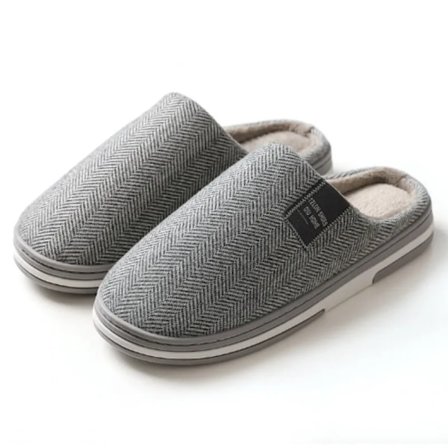 Miesten pehmeät ja pörröiset kotitossut, kevyet ja hengittävät liukumattomat kengät, joissa on pörröinen vuori