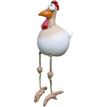 Keramisk hønsefigur til haven - Keramisk figur - Harpiks hane - Sjov skulptur til In【PL】
