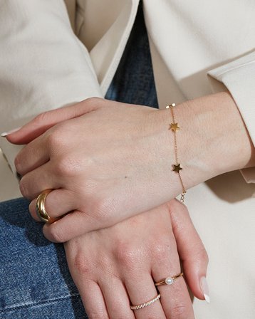 Edblad Sirius Bracelet Multi Gold Gyllen Smykker Jente - Kids Brand Store