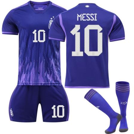 Fotbollströja Matchställ Barn Vuxen - Messi 10 Argentina Blå 24