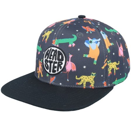 Headster - Svart snapback Caps - Kids Fauna Fiesta Black Snapback @ Hatstore