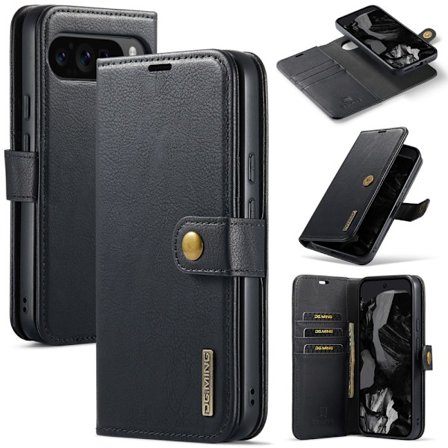 DG.MING 2-in-1 Magnet Wallet Google Pixel 9 Pro XL Black