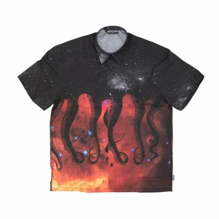 Octopus, T-shirt Zwart, Heren, Maat:XS