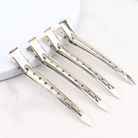 10 Stykker 9cm Sølv Metall Hårklemmer Barber Hårklemmer Hår, ZQKLA