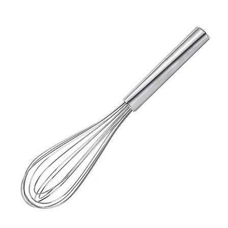 Ægpisker i rustfrit stål, metal ægmixer, manuel betjening, ægrører til hjemmet, sølv Silver
