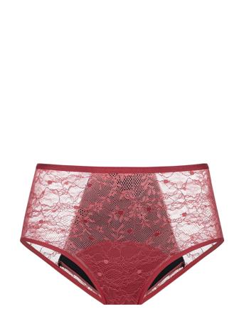 Vada/Eco-Moon Lace Midi Lingerie Panties Period Panties Red Dorina