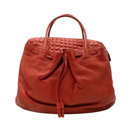 Bottega Veneta Vintage, Red Leather Intrecciato Bag Rood, Dames, Maat:ONE Size,leer