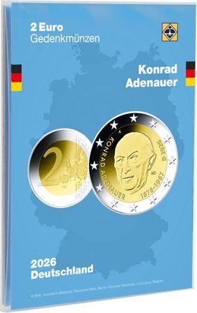 "Møntkort 2 Euro 2026"Konrad Adenauer""