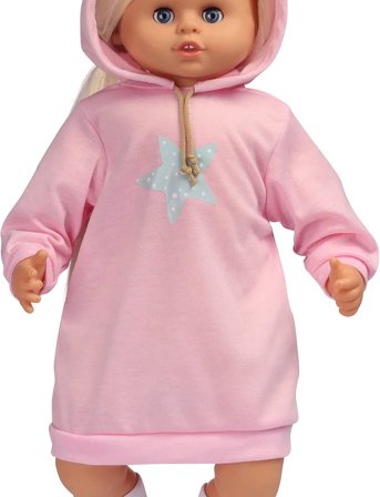 Skrållan Skrållan Hoodie 45 Cm - Pink - ONE SIZE