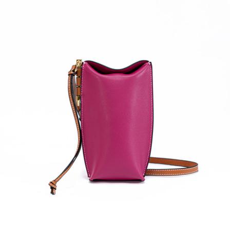 Kvinner Dame Handbag Mini Bag Retro Kuskinn Enkel-Skulder Veske Rose Red