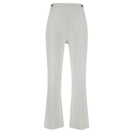 Elisabetta Franchi, Cropped Trousers Wit, Dames, Maat:M