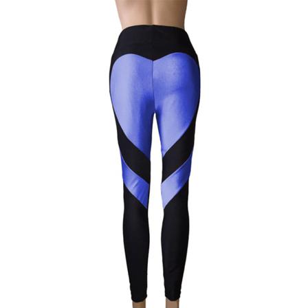 Kvinnor Color Block Byxor Love Heart Print Leggings