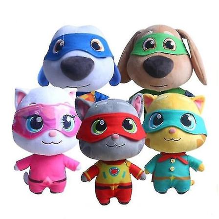 Clover 28cm Talking Tom Cat Hero Doll Series Söta tecknade kreativa barn plyschleksaker Dogbook