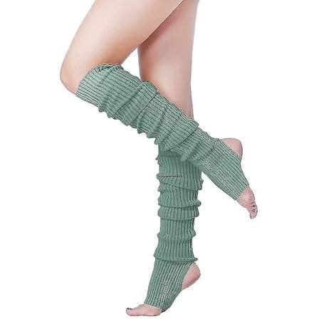 Lång benvärmare, V28 dam herr 80-tals fest ribbstickad dans sport