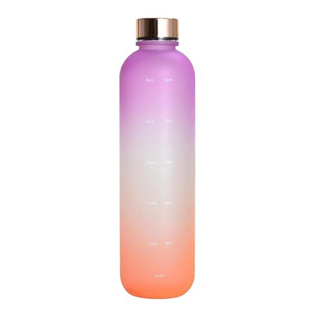 1L vattenflaska med stor kapacitet med tidsmarkör