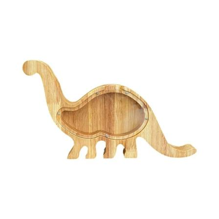 Træ Tegnefilm Dyr Pengeboks Sød Dinosaur Kat Løve Mønt Transparent Kreativ Design Sikker Børns Gave Skrivebords Dekoration style 17