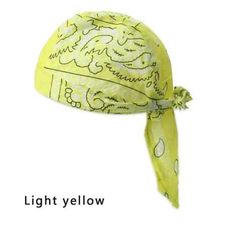 Nopeasti kuivuva merirosvohattu puuvillasta Ulkoilulaji Bandana LJUSGU Light yellow