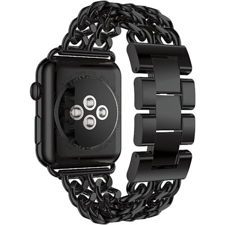 Kompatibelt Apple Watch-armband 42 mm 44 mm, rostfritt stål metallko