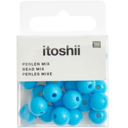 Muoviperleet - Turkoosi - 10 mm - 24 kpl - Koriste-esineet - Sekalaista