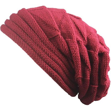 Dames Koldvejr Kabelstrikket Blød Slouchy Beanie Hat Strikket Slouchy Tyk Skull Cap