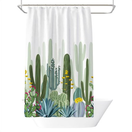 Bruseforhæng med kaktusgrønt planteprint