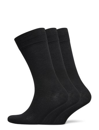 Slh3-Pack Cotton Sock Black Selected Homme